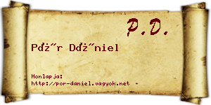 Pór Dániel névjegykártya